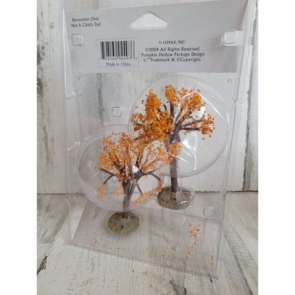 Lemax Pumpkin Hollow Autumn rust tree Halloween Village accessory small - Picture 5 of 6